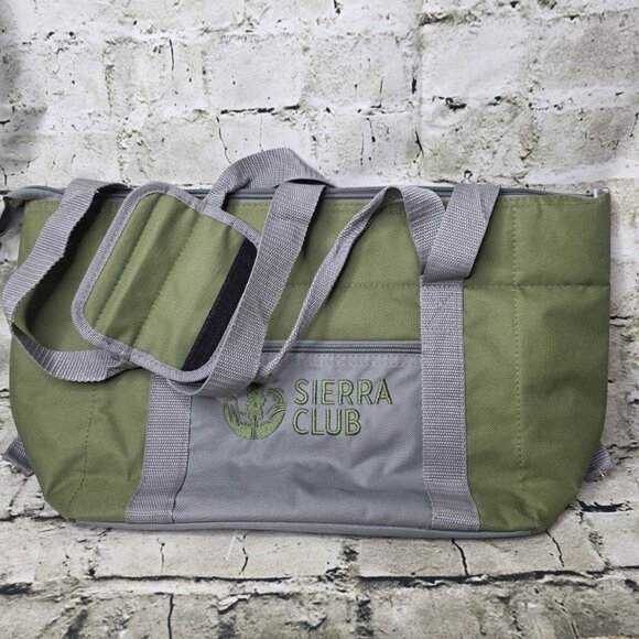 Green Sierra Club Insulated Cooler Bag Tote for Camping Picnic Travel Lunch - Picture 3 of 7